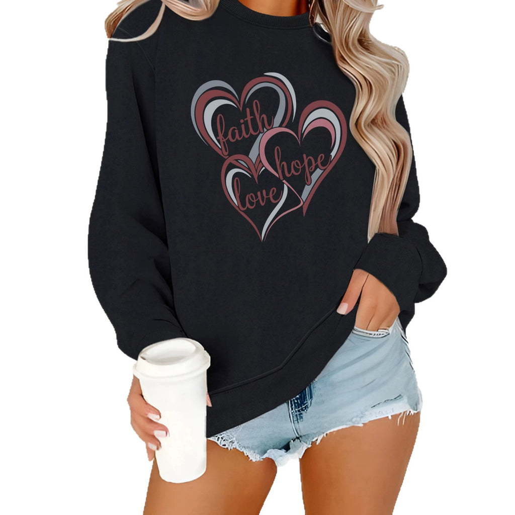 Round neck fleece hoodie