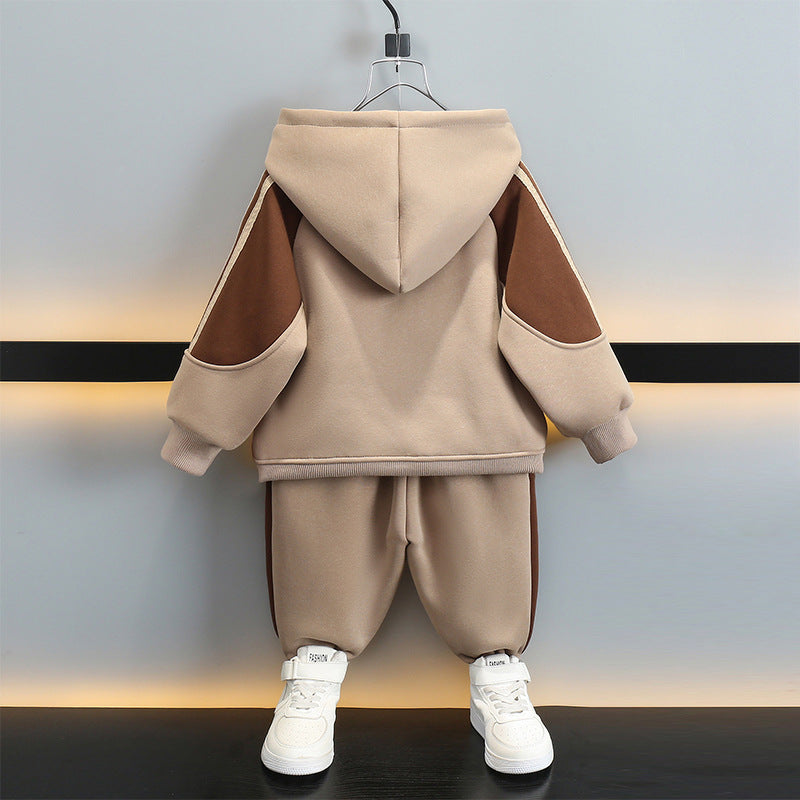 Boys Spring Autumn Hooded Sweatshirt Set Stylish Casual Kids Fashion Clothes