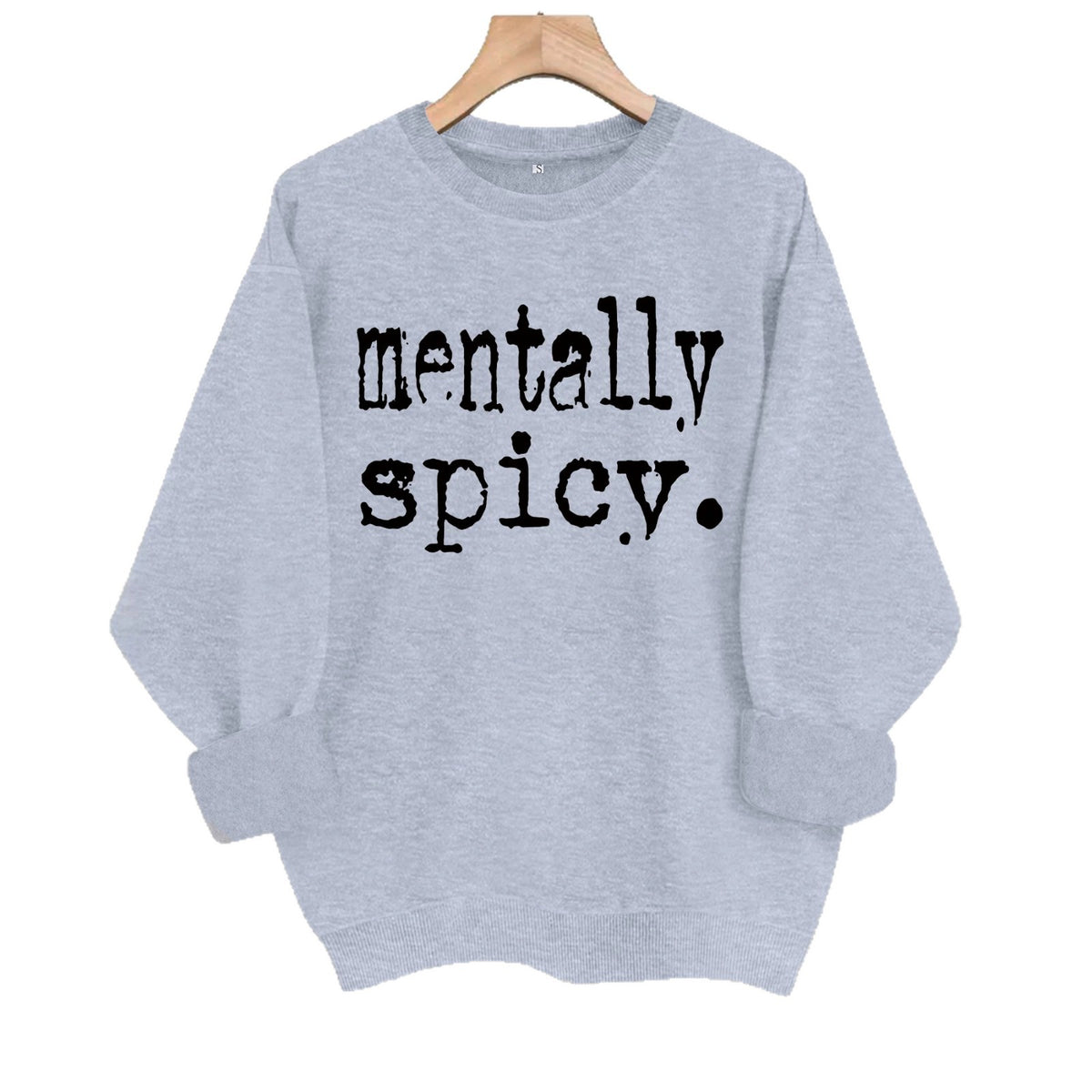 Round neck fleece hoodie