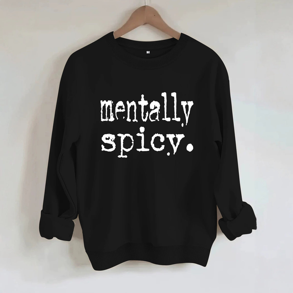 Round neck fleece hoodie