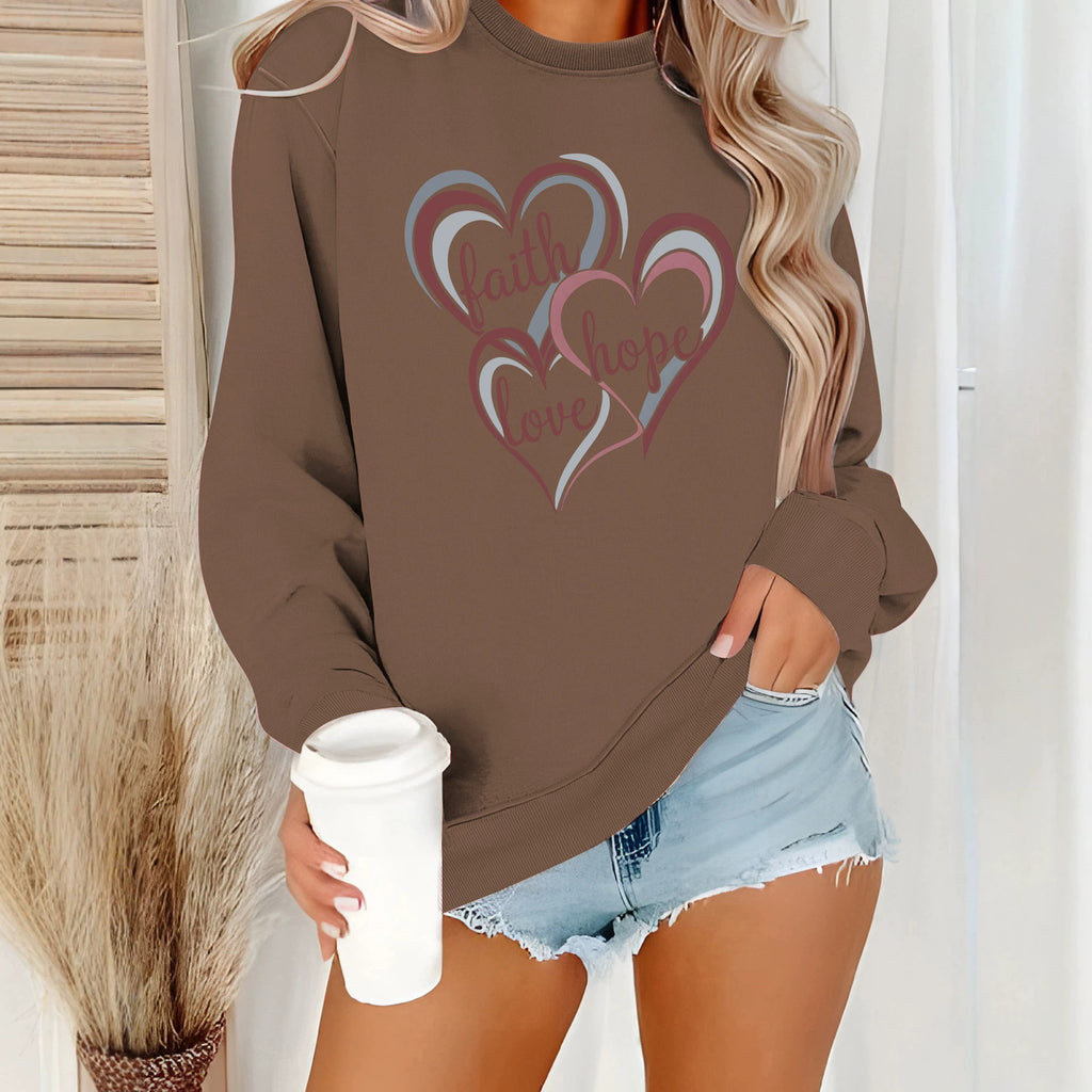 Round neck fleece hoodie