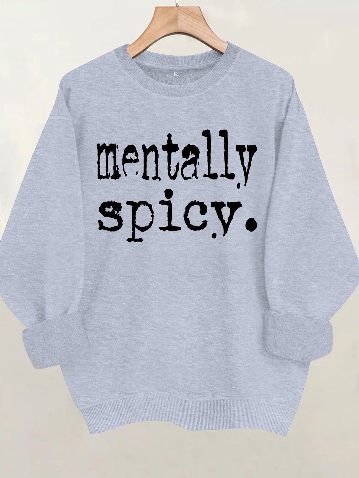 Round neck fleece hoodie