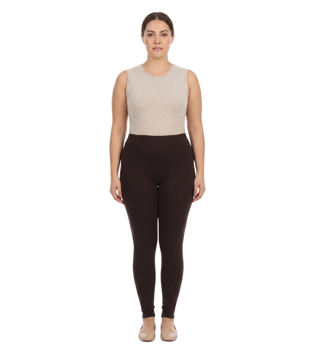 Sakkas Cotton Blend Solid Color Footless Stretch Leggings - Made in USA