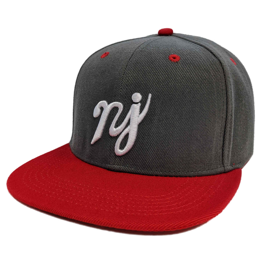 Red + Heather Grey "NJ" Hat